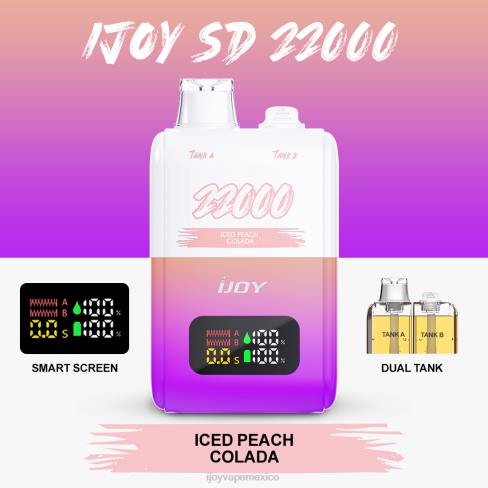 iJOY SD 22000 desechable - iJOY Mexico - P62D155 colada helada de durazno